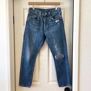 👖 LEVI’S Premium Denim - 501 S Skinny - Knee Hole - Medium Wash - Size 28